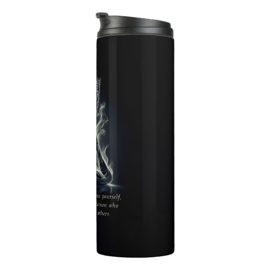 Yoga Reiki Instructeur One-Legged King Pigeon Pose Thermosbeker (Geroteerd rechts)