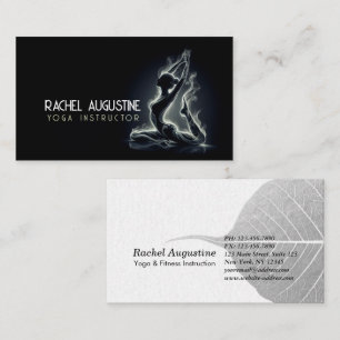 Yoga Reiki Instructeur One-Legged King Pigeon Pose Visitekaartje