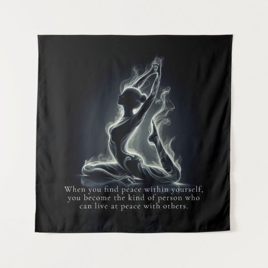 Yoga Reiki Instructeur One-Legged King Pigeon Pose Wandkleed (Voorkant)