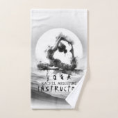 Yoga Reiki One-Legged King Pigeon Pose Waterverf Bad Handdoek (Handdoek)