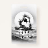 Yoga Reiki One-Legged King Pigeon Pose Waterverf Badge (Achterkant)