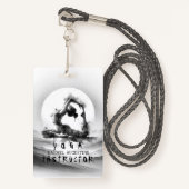 Yoga Reiki One-Legged King Pigeon Pose Waterverf Badge (Voorkant met draagriem)