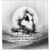 Yoga Reiki One-Legged King Pigeon Pose Waterverf Douchegordijn (Voorkant)