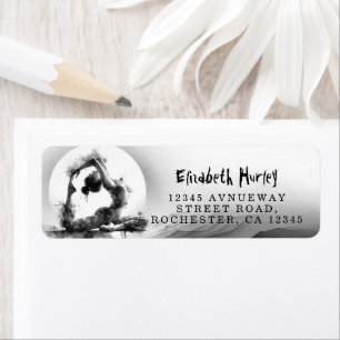 Yoga Reiki One-Legged King Pigeon Pose Waterverf Etiket