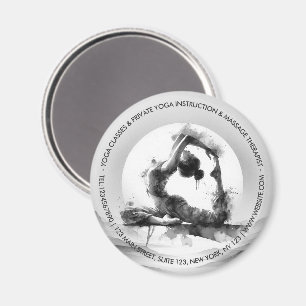 Yoga Reiki One-Legged King Pigeon Pose Waterverf Magneet