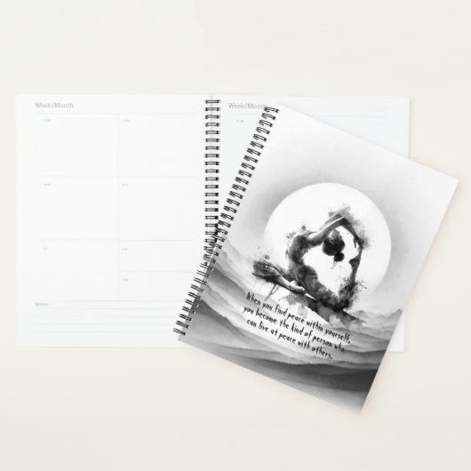 Yoga Reiki One-Legged King Pigeon Pose Waterverf Planner (Display)