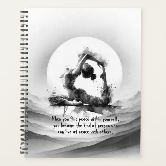 Yoga Reiki One-Legged King Pigeon Pose Waterverf Planner (Voorkant)