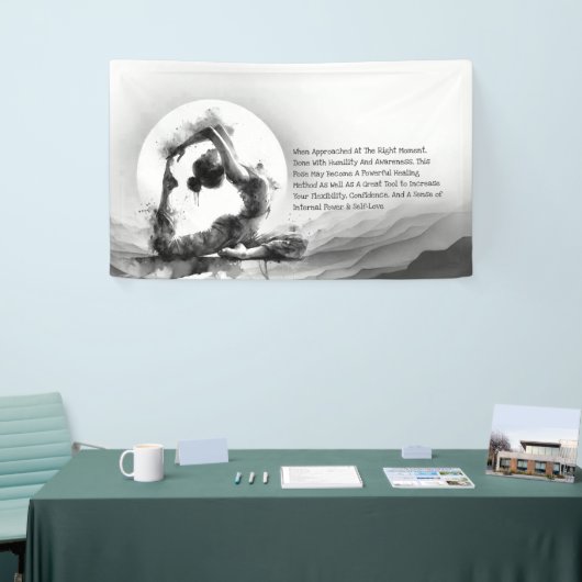 Yoga Reiki One-Legged King Pigeon Pose Waterverf Spandoek (Beurs)