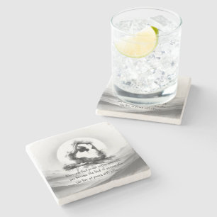 Yoga Reiki One-Legged King Pigeon Pose Waterverf Stenen Onderzetter