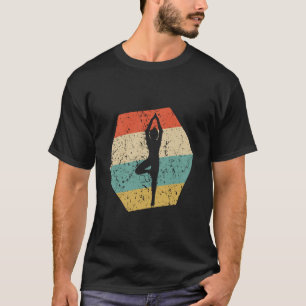 Yoga Retro Vervuild Zeshoek Yoga Houding T-shirt