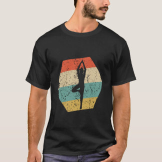 Yoga Retro Vervuild Zeshoek Yoga Houding T-shirt