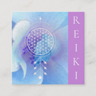 *~* Yoga Sacred Geometry Flower of Life Reiki Vierkante Visitekaartje
