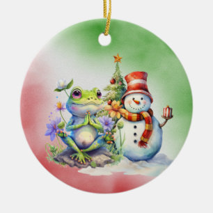 Yoga Santa Favoriete Instructeur voor Kerstmis Keramisch Ornament