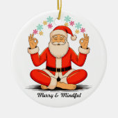 Yoga Santa Keramisch Ornament (Voorkant)