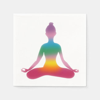Yoga, serviettes en papier de méditation