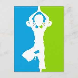 Yoga Silhouette Briefkaart
