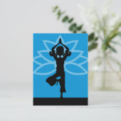 Yoga Silhouette Briefkaart (Staand voorkant)