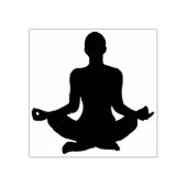 Yoga silhouette 	rubberstempel (Afrduk)