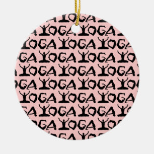 Yoga Silhouettes Keramisch Ornament