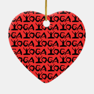 Yoga Silhouettes Keramisch Ornament