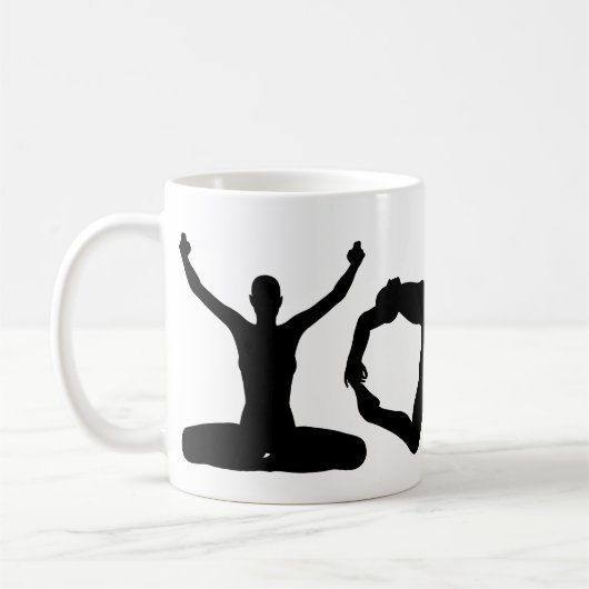 Yoga Silhouettes Koffiemok (Links)