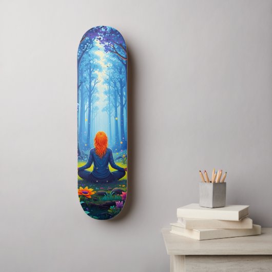  yoga skateboard (Muurkunst)
