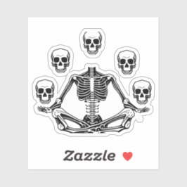 Yoga Skeleton Sticker