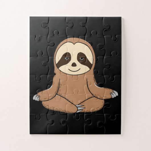 Yoga Sloth Funny Jig Saw Puzzle (Vertical)