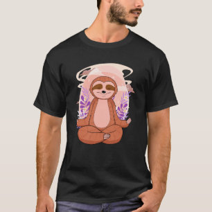 Yoga Sloth Lazy Animal Doing Meditation Sloth Yoga T-shirt