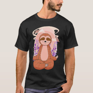 Yoga Sloth Lazy Animal Doing Meditation Sloth Yoga T-shirt