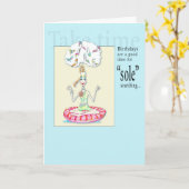 Yoga "sole" recherche Carte d'anniversaire (Fleur jaune)