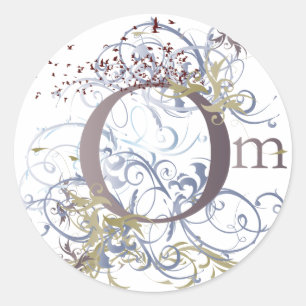 Yoga Speak: Om ontwerpen te draaien Ronde Sticker