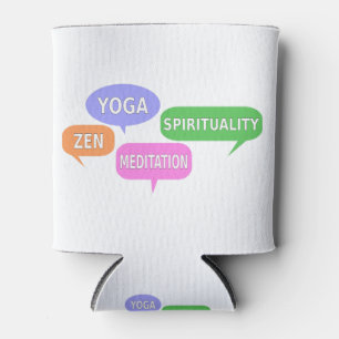 Yoga Spiritualiteit Zen Meditation Speech Bubbles Blikjeskoeler