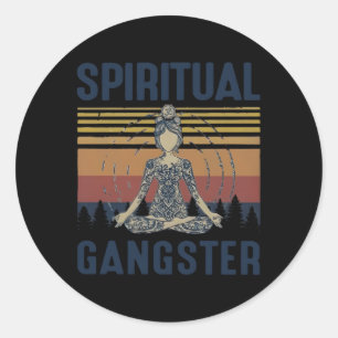 Yoga Spirituele Gangsters Yoga Ronde Sticker