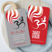 Yoga Spirituele vlam Om Ohm Calligrafie Zen Visitekaartje