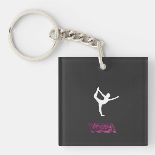 Yoga sporten 1 sleutelhanger (voorkant)
