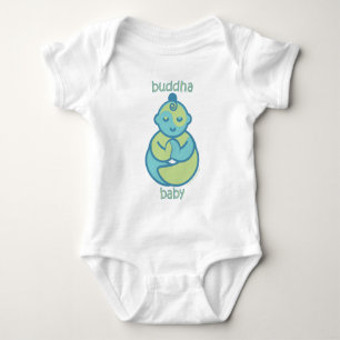 Yoga Spreek Baby: Blauwe Boeddha Baby Romper