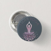yoga statement ronde button 3,2 cm (Voorkant /achterkant)