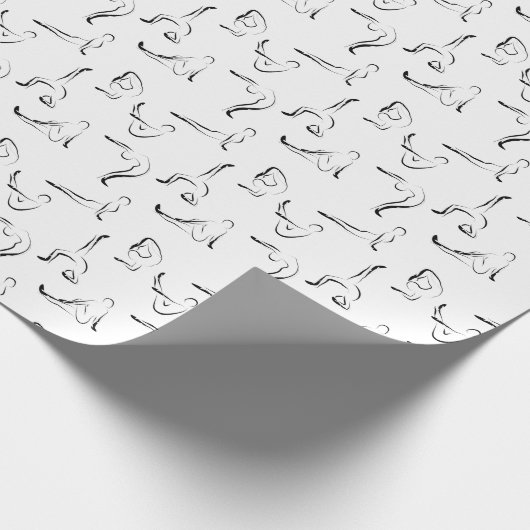 Yoga stelt patroon voor cadeaupapier (Hoek)