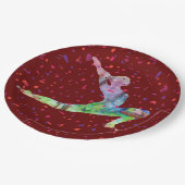 Yoga Stretching Waterverf Papieren Bordje (Gekanteld)