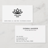 Yoga Studio Ajouter votre logo Carte de visite de  (Devant / Derrière)