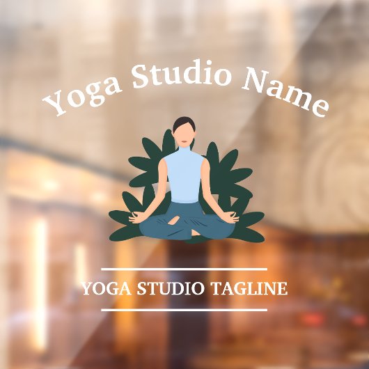 Yoga Studio bewerkbaar venster Cling Raamsticker (Vel 2)