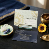 YOGA Studio Cadeaubon Goud Mandala Bloemen Visitekaartje