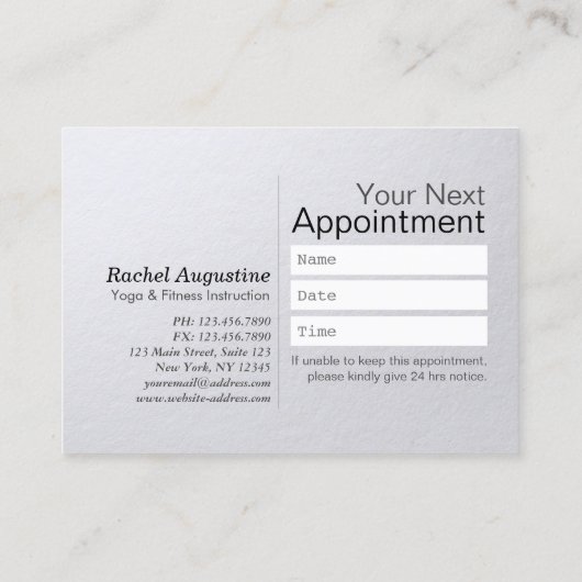 Yoga Studio Class Pass Loyalty Appointment Lotus (Achterkant)