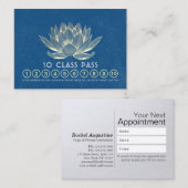 Yoga Studio Class Pass Loyalty Appointment Lotus (Voorkant / Achterkant)