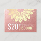 YOGA Studio Coupon rabais Loyalty Gold Mandala (Devant)