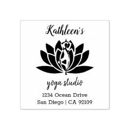 Yoga Studio Custom Name Business Return-adres Rubberstempel