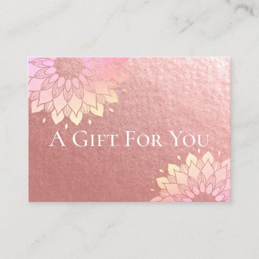 Yoga Studio Instructeur Mandala Certificat cadeau (Devant)