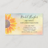 Yoga Studio Instructeur Zonnebloem Visitekaartje (Voorkant)