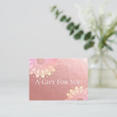 Yoga Studio Instructor Mandala Gift Certificate Kortingskaartje (Staand voorkant)